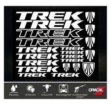 TREK Aufkleber Set Weiß - 21tlg. Fahrrad Rah...