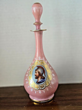 19th Century Bohemian Pink Opaline Perfume Bo...