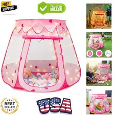 Pop Up Princess Tent with Star Light, Toys for 1 2 3 Old Girl Birthday Gift,...