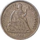 1860-P Seated Liberty Half Dime