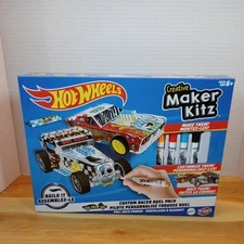 Hot Wheels Mattel Creative Maker Kitz Custom Racer Duel Pk. Bladez Toys Build It