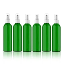 Empty Cosmo Round Bottles with Fine Mist Sprayer Plastic Refillable Container...