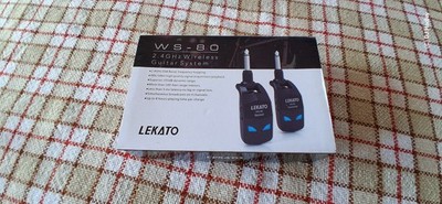 LEKATO WS 80 Wireless Guitar System 2,4 GHz Sender Empfänger Gitarre Bass OVP