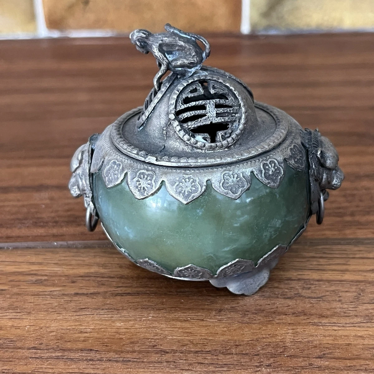 古董原始玉石古董中国香炉| eBay