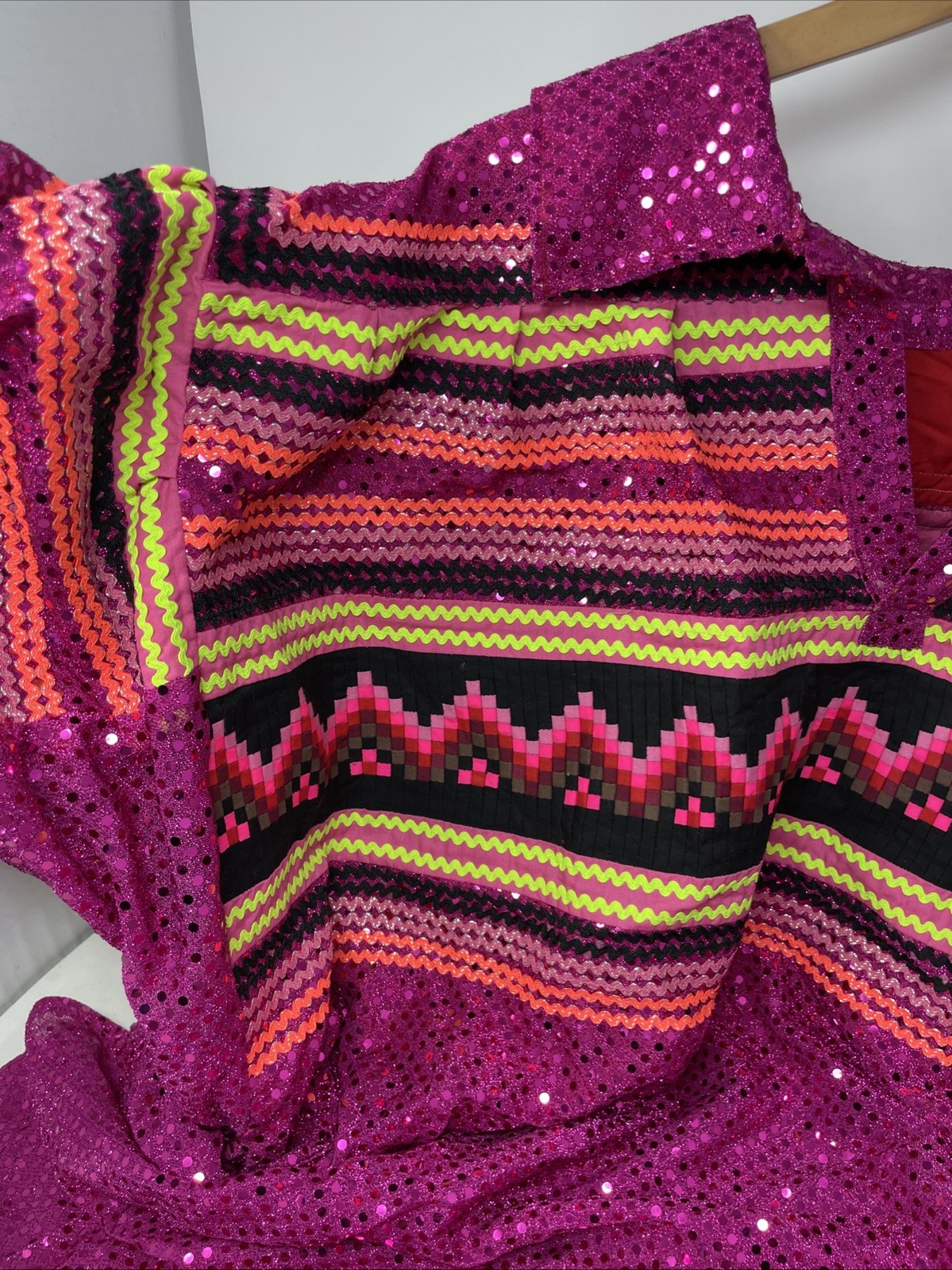 Handmade Iridescent Sequined Patchwork Pullover T… - image 3