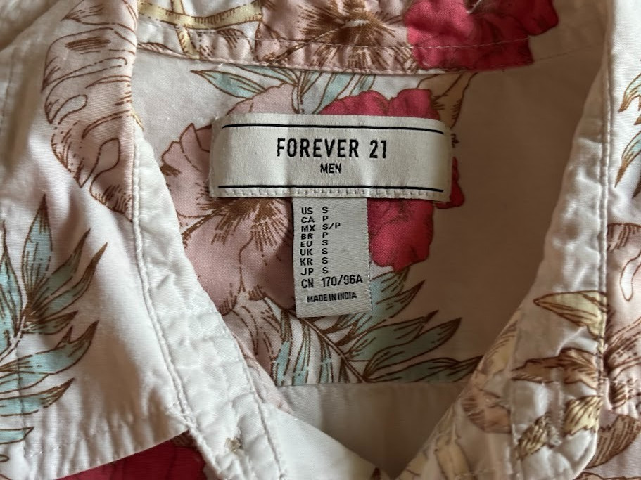 Forever 21-Men- Button Up-Flower Pattern Hawaiian… - image 2