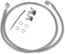 Drag Specialties Extended Stainless Steel Front Brake Line Kit 1741-2656