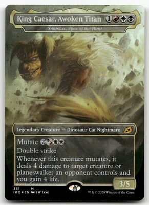 King Caesar, Awoken Titan - Snapdax, Apex of the Hunt #381 (Foil) NM Ikoria