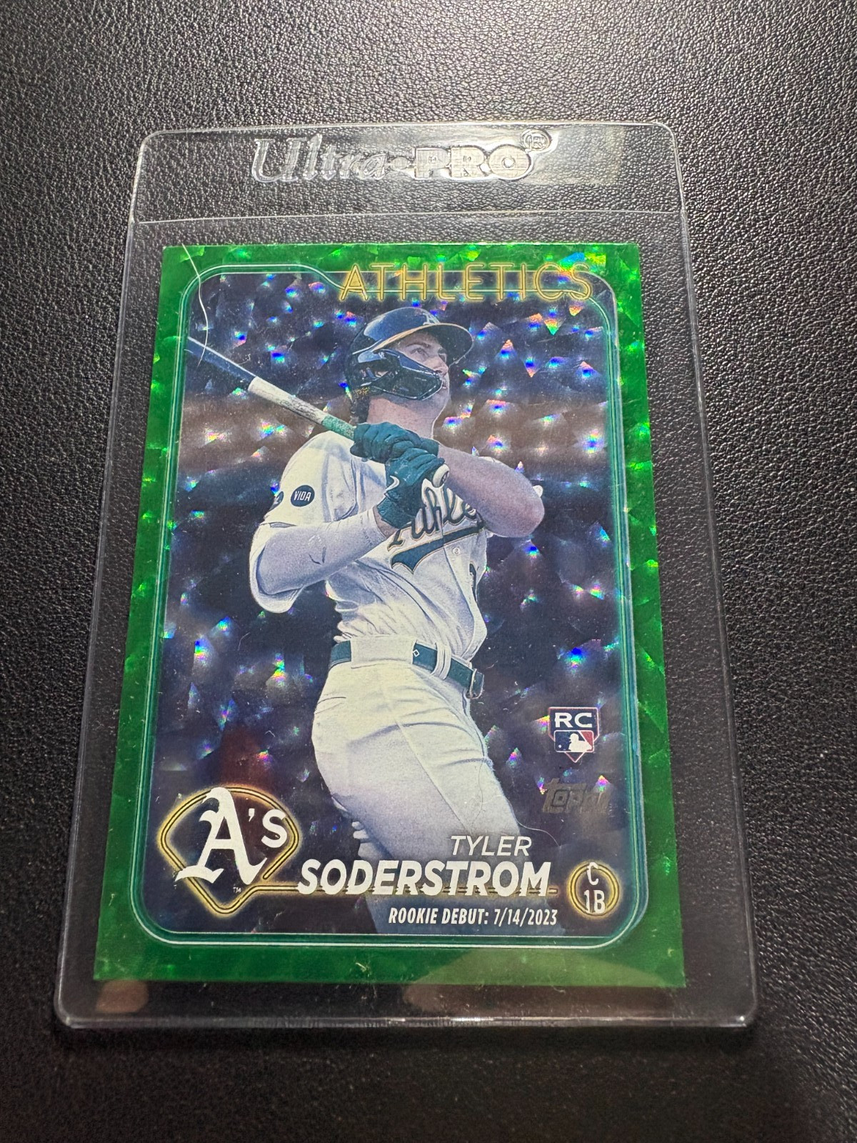 2024 Topps Update #US116 Tyler Soderstrom Green Crackle Foilboard /499