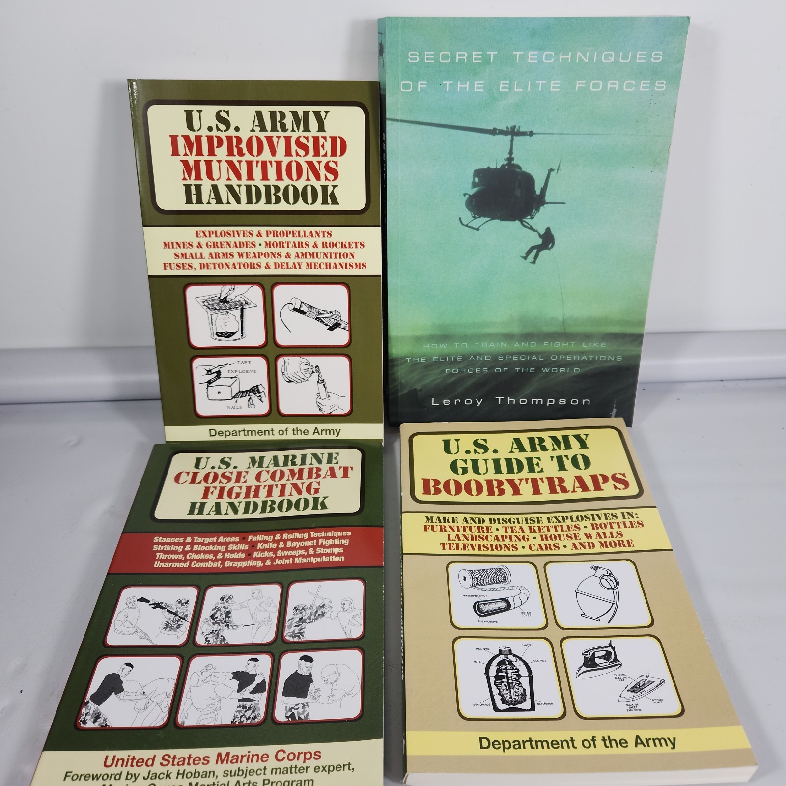 Military Books Lot Fighting Skills Survival Guns Escape Weapons Preserve