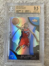 2007-08 Topps Finest Eric Gordon BLUE Refractor ROOKIE RC GEM Mint Grade BGS 9.5