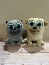 Disney Junior Rolly And Bingo Pug Plush Puppy Dog Pals Soft Stuffed Toy