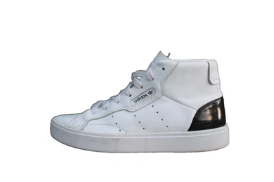 ADIDAS SLEEK MID Damen Sneaker Weiss-Schwarz Leder Gr.38 UK 5 Trend - Bild 1 von 4