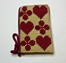 Vintage Embroidered Fabric /Felt Needle Case