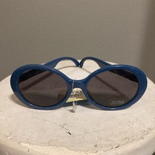 Vintage 60s 70s Cool Ray Polaroid Bright Colorful Blue Sunglasses