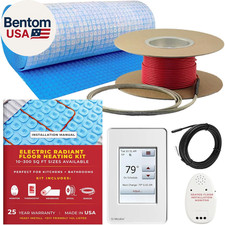   130 Sqft Electric Radiant Floor Heating Kit   120V Heated Tile Floor System wi