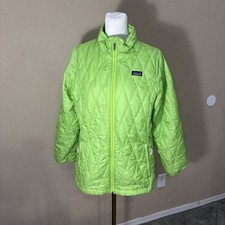 Patagonia Kids Lime Green Puffer Jacket Girls XXL 16-18