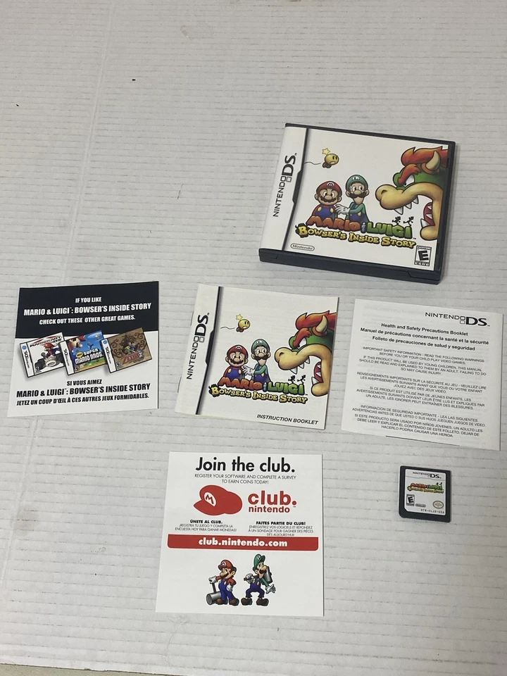 Mario & Luigi: Bowser's Inside Story (Nintendo DS, 2009) Estuche Rojo Foto 2 de 4
