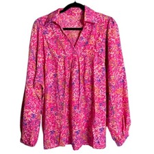 Pink Babydoll Blouse Large NWOT