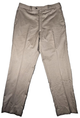 Britches Dress Pants Mens 33x34 Beige Flat Front Tailored Nordstrom Italy