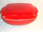 Vintage Pyrex Red Square Hostess Casserole Dish with Lid Glossy  Ovenware