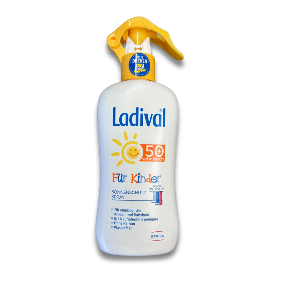 Ladival Kinder Sonnenspray LSF 50+ 200ml parfümfrei wasserfest ohne Zusatzstoffe