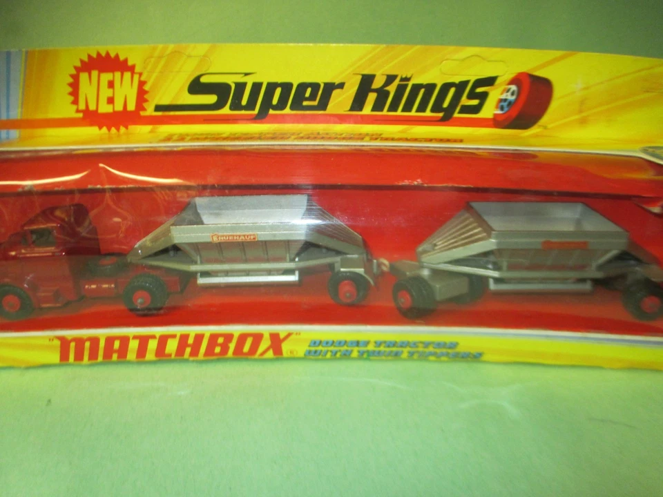 VINTAGE LESNEY MATCHBOX KING SIZE K-16 DODGE TRACTOR TWIN TIPPER MIB - Image 2 of 3