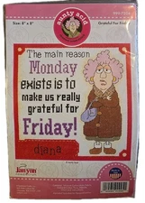 Janlynn Needlecraft Aunty Acid Cross Stitch Kit 999-7204 Grateful For Friday -F4