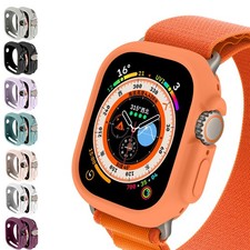 For Apple Watch Ultra Ultra2 49mm Frame Candy Matte Bumper TPU Case Soft Cover