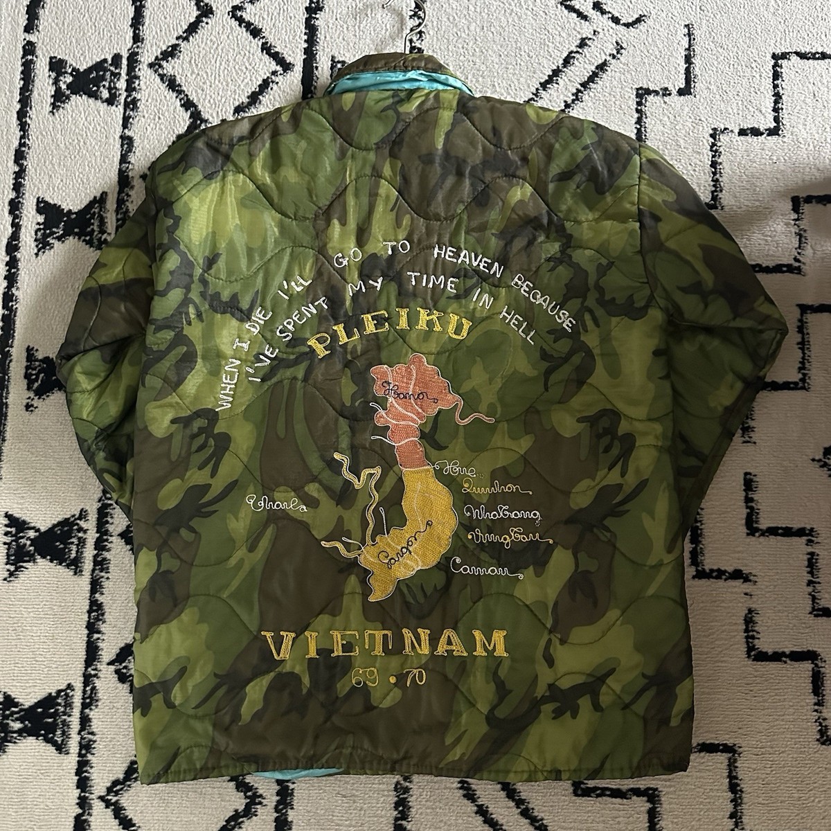 Vintage Vietnam War Souvenir Jacket 60s 70s Camo L US Military | eBay
