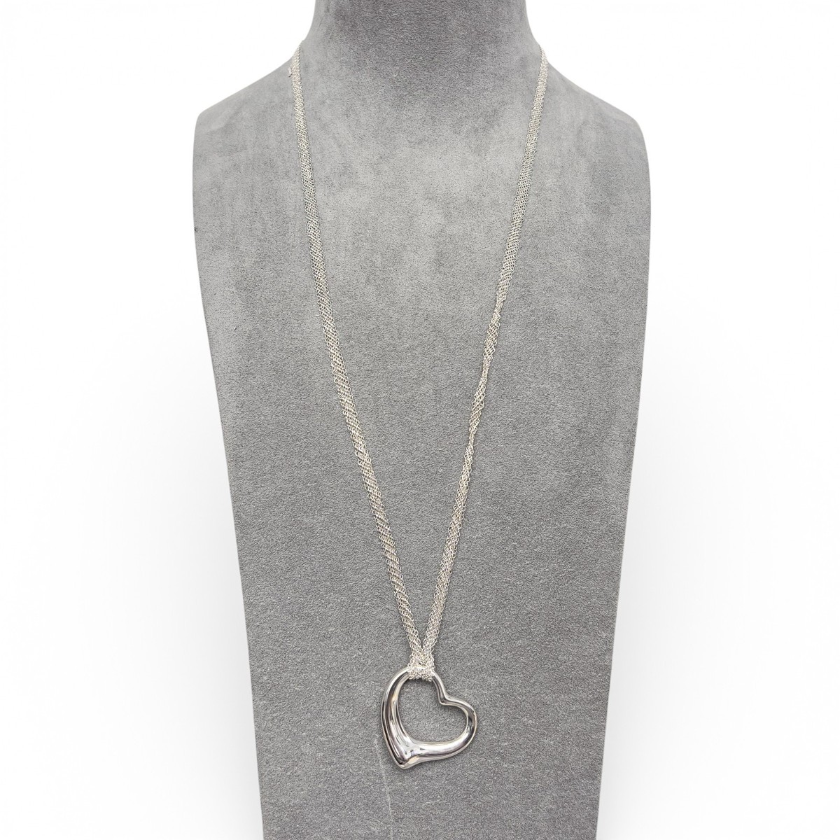 Tiffany & Co. Elsa Peretti 35mm Open Heart 925 Sterling Silver
