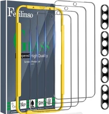 Ferilinso 4 Pack Tempered Glass Screen Protector Camera Lens Samsung Galaxy S24