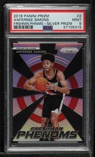 2018-19 Panini Prizm Freshman Phenoms Silver Anfernee Simons #2 PSA 9 MINT 17a5
