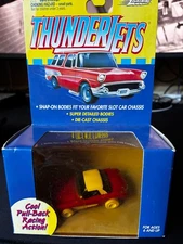 Johnny Lightning Chevy Corvette Pullback Thunder Jets HO Slot Car Body Red New