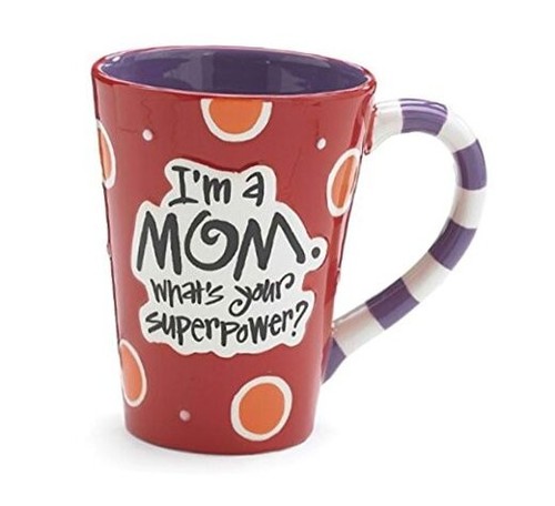 I'm A Mom, What's Your SuperPower?" 12oz Coffee Mug Great Gift for Mother (1,