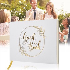 Wedding Guest Book Sign in Book, 120 Pages Thick Paper for Anniversary Party