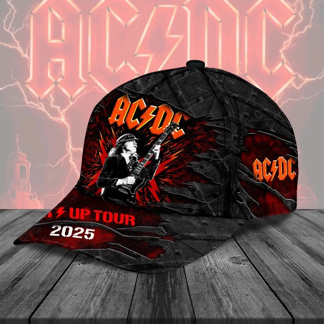 AC.DC Style Adjustable Cap – Vintage Rock Music Fan Tribute Hat