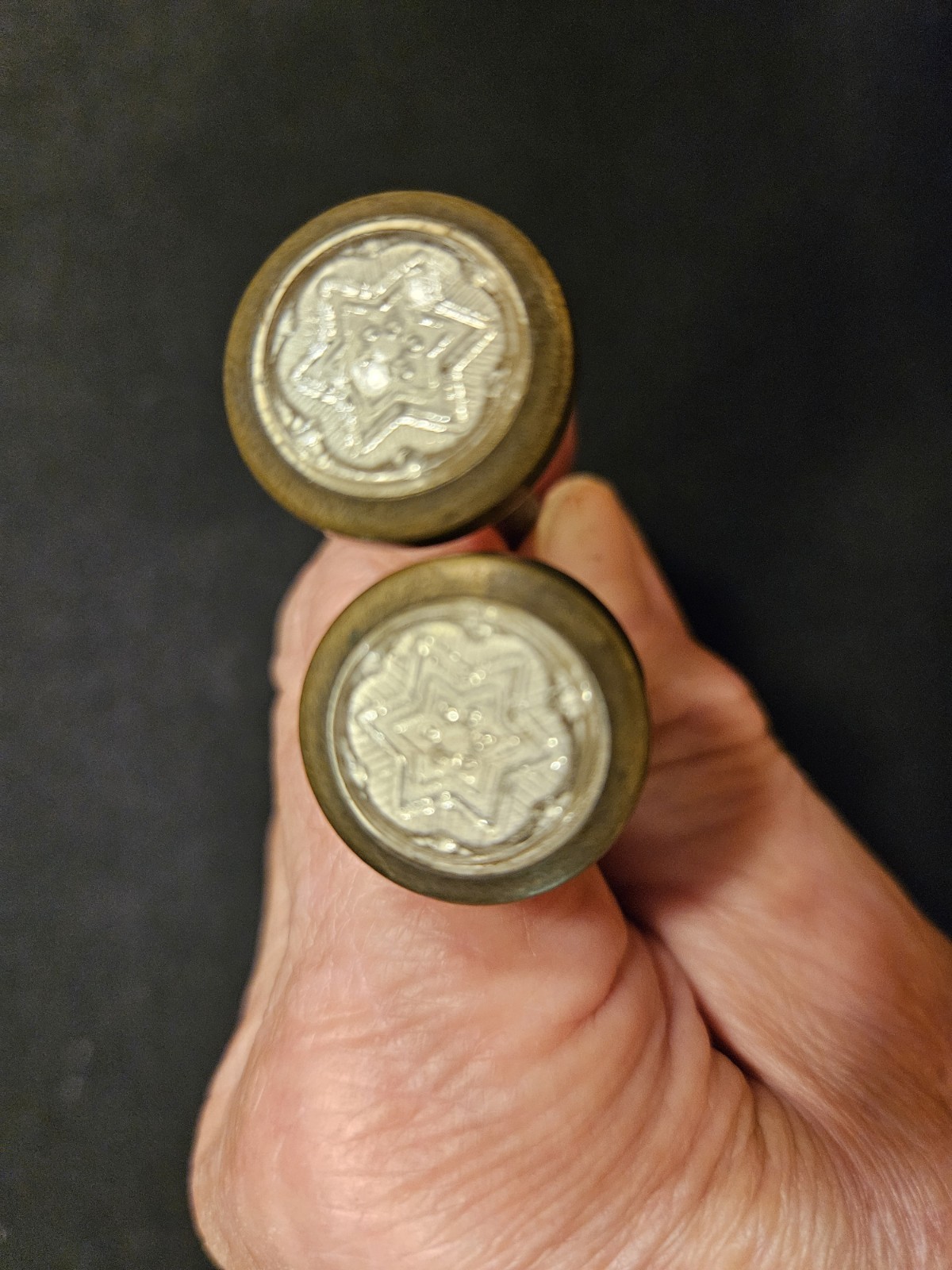 SET OF 6 VICTORIAN WHITE SULFIDE STARS PICTURE HANGING NAILS