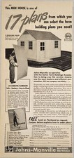 1949 Print Ad Johns-Manville Building Materials Asbestos Flexboard New York,NY