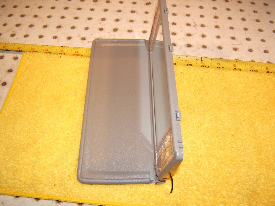 Parasol delantero iluminado Jaguar 2001 XJR abatible gris espejo original OE 1 cubierta/luz Foto 4 de 4