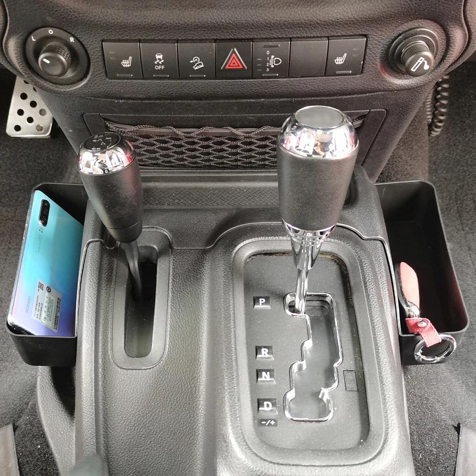 For 2/4Door Jeep Wrangler JK 2012-2017 Center Gear Shift Side Storage Box Tray - Imagem 2 de 4