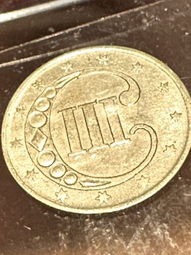 1853 3 Cent Coin. Silver Thrime. Appears AU+. KM#75. Beautiful Coin. - Picture 8 of 16