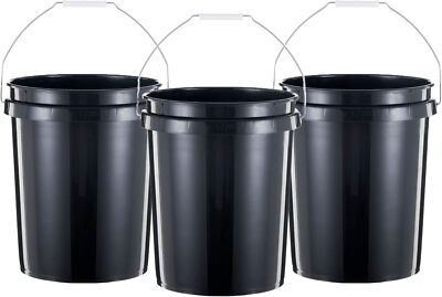 United Solutions 5 Gallon Bucket Heavy Duty Plastic Bucket Comfortable Handle...