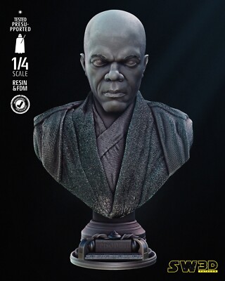 Mace Windu Portrait Bust 2024 resin scale model kit unpainted 3d print