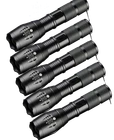 5 x Tactical 18650 Flashlight High Powered 5Modes Zoomable Aluminum