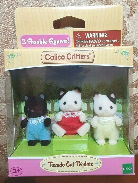 calico critters tuxedo cat triplets