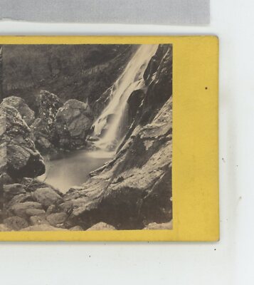 Powers Court Waterfall County Wicklow Ireland E&HT Anthony Stereoview c1870