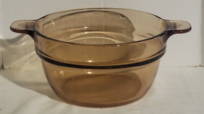 Visions Pyrex V-20-B Amber Double Boiler Insert Corning Vision Ware USA ...