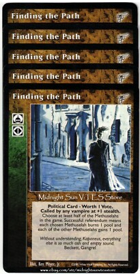 Finding the Path x4 + 1 Kindred Most Wanted V:TES VTES Vampire CCG
