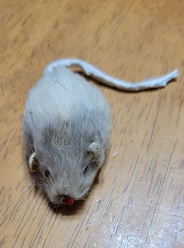 Vintage 1979 Russ Berrie REAL FUR MOUSE Miniature